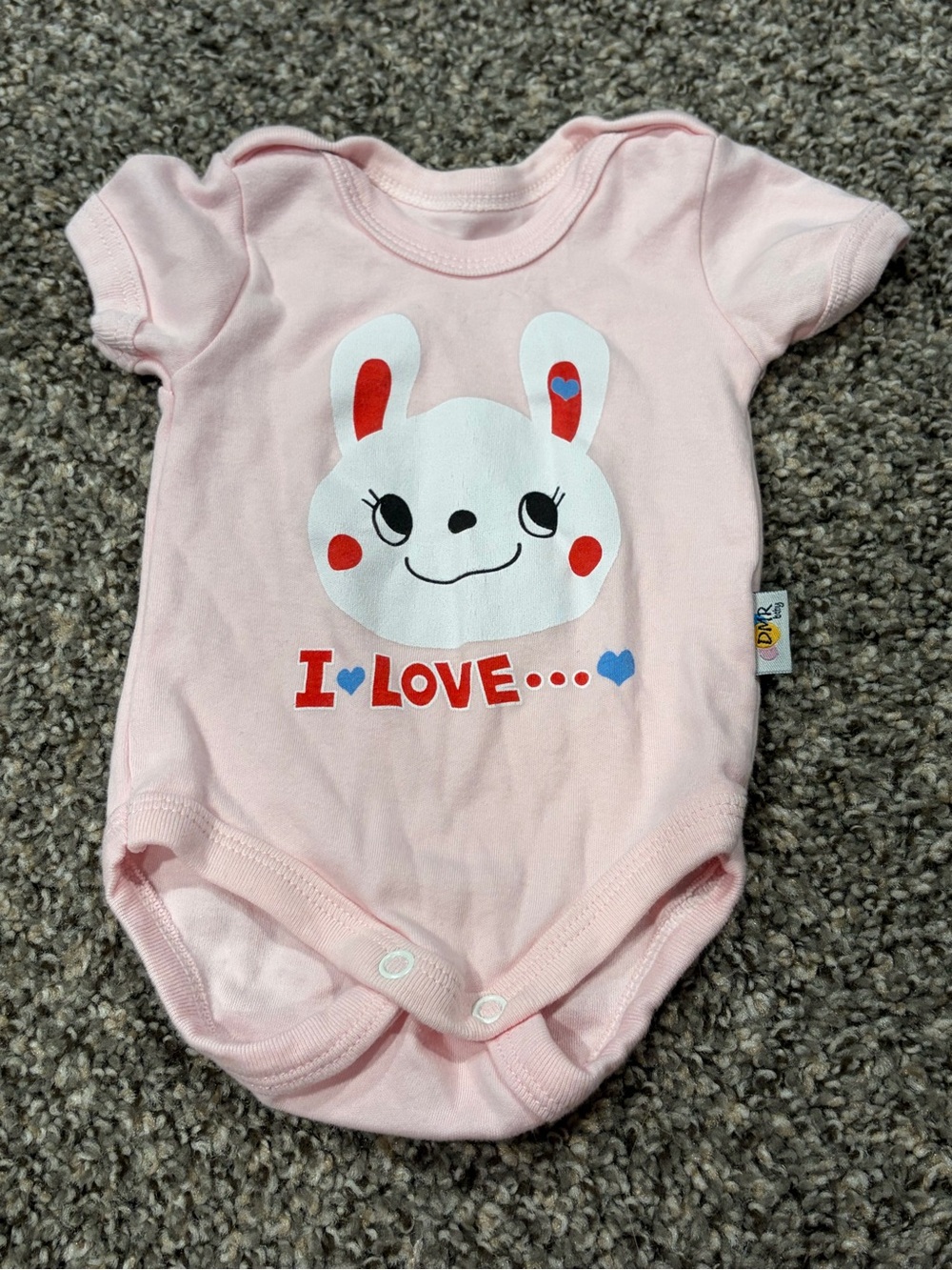 Pink Bunny Graphic One-Piece Bodysuit - Kids